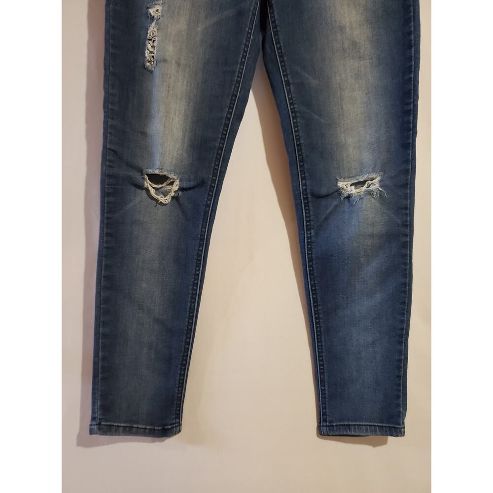Democracy Ab Technology Distressed Medium Wash Skinny Jeans Womens Size 6 - Picture 4 of 9